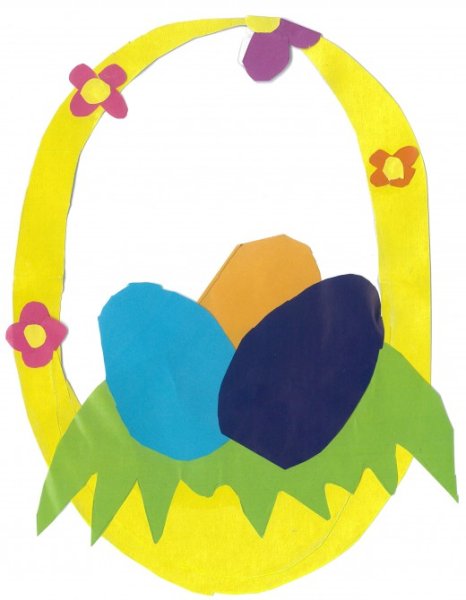 Пасхальная аппликация для малышей