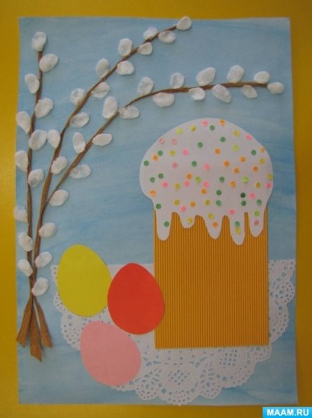 Аппликация к Пасхе в детском саду