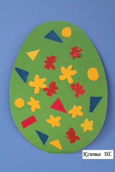 Аппликация пасхальное яйц