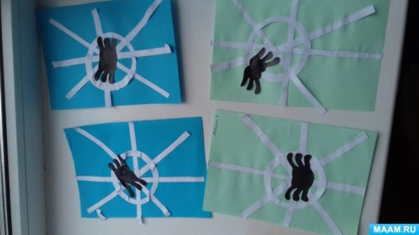 Аппликация в подготовительной группе на тему паука