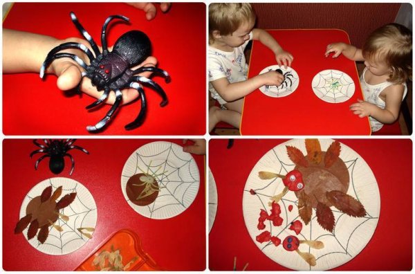 Аппликации для детей паучок