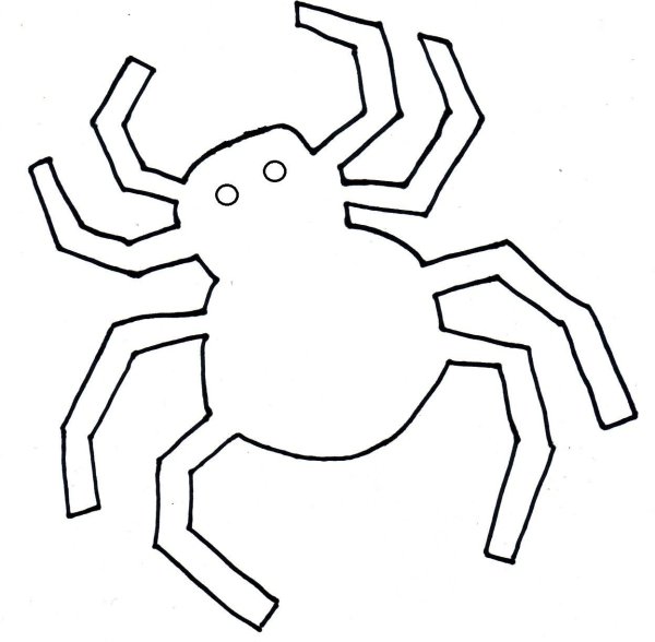 Трафарет паука для вырезания