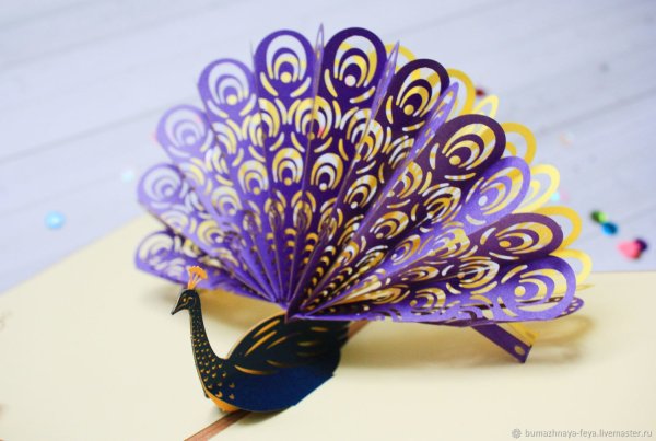 Павлин поделка из бумаги
