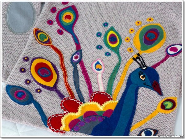 Павлин из ниток