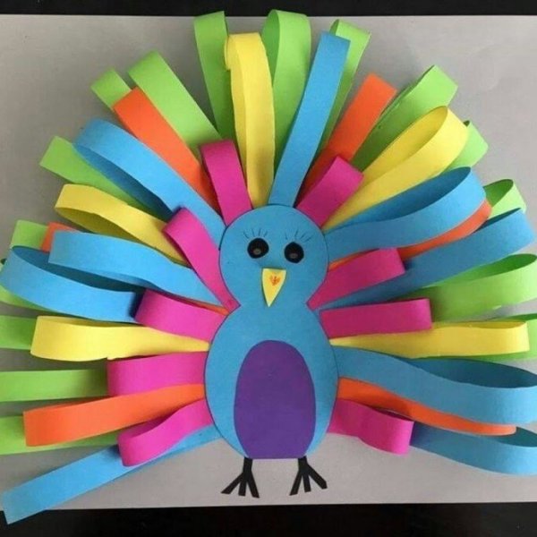 Из цветной бумаги для детей 6 лет