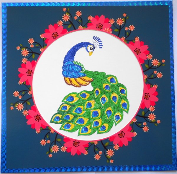 Аппликация Павлин для малышей