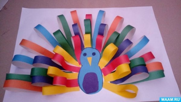 Аппликация из полосок бумаги