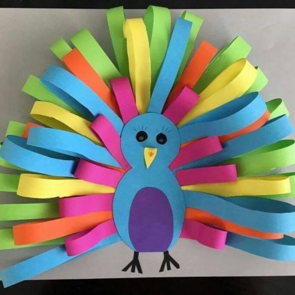 Из цветной бумаги для детей 6 лет