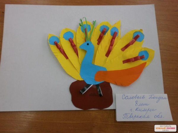 Аппликация Павлин