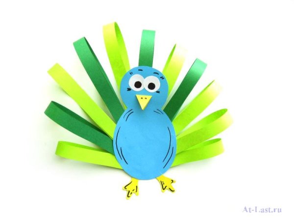 Птичка аппликация для детей