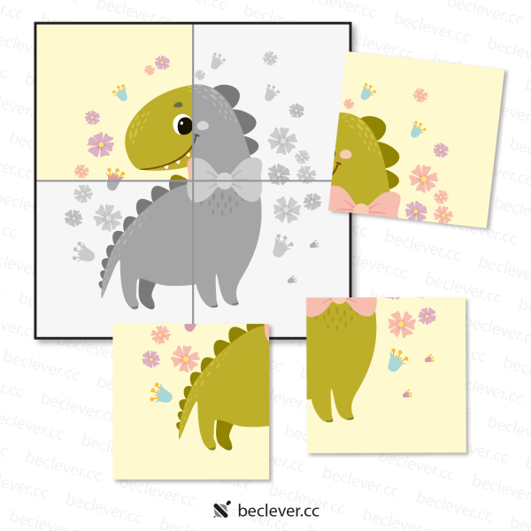 Аппликация из пазлов для детей