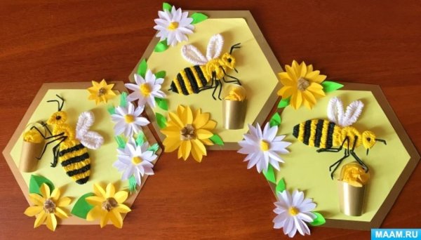Поделки пчелки на мед из бумаги