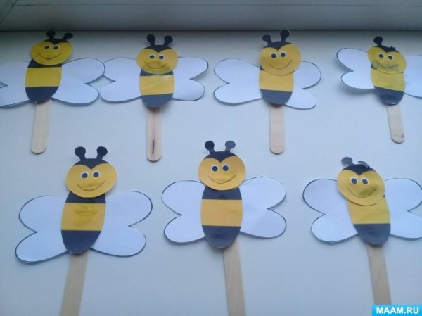Аппликация пчела в средней группе