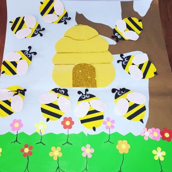 Пчелка аппликация для детей