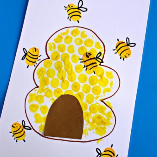 Пчела аппликация для детей