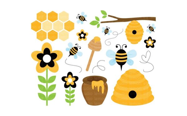 Аппликация пчелы и соты