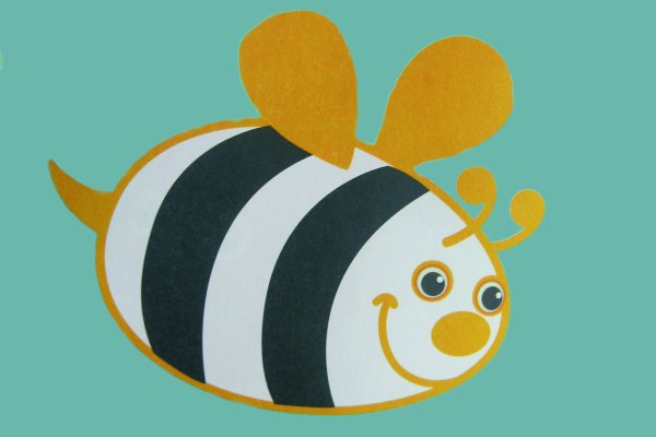 Пчёлка аппликация из цветной бумаги для детей