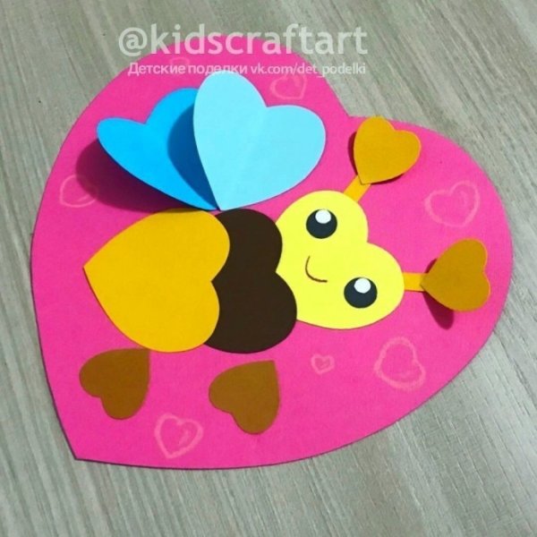 Пчёлка с сердечком аппликация