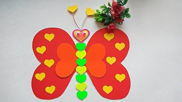 Бабочка аппликация из бумаги