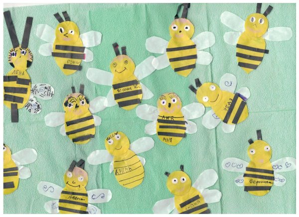 Пчелка аппликация для детей