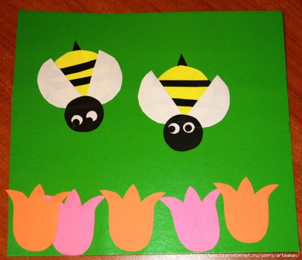 Аппликация в средней группе на тему пчела