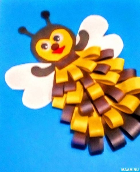 Пчелка аппликация для детей