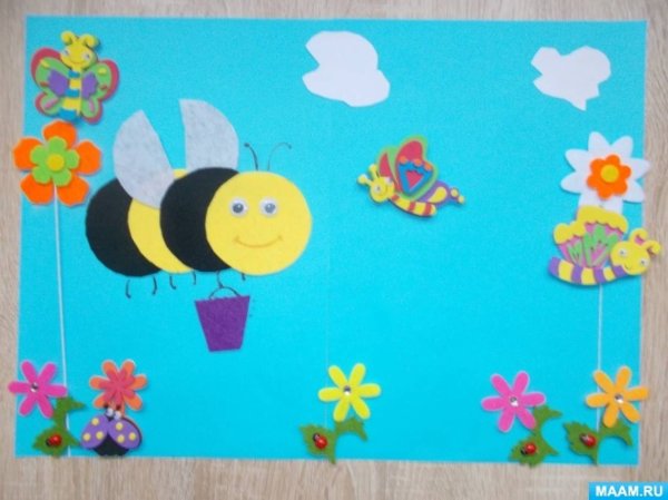 Аппликация Пчелка младшая группа