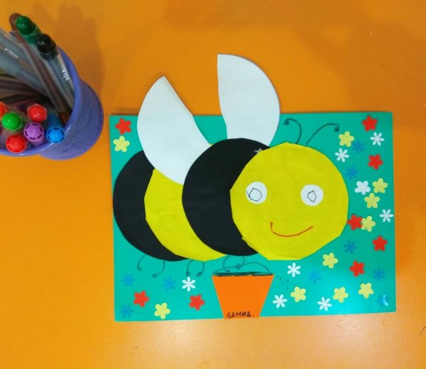Пчела аппликация для детей