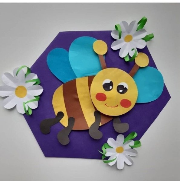 Веселые аппликации Пчелка