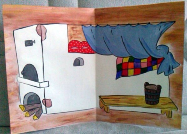 Курочка ряда изба из нутри