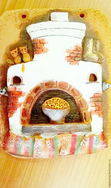 Панно керамика русская печь