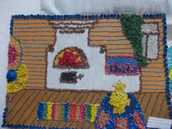 Аппликация русская изба