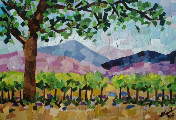 Аппликация пейзаж