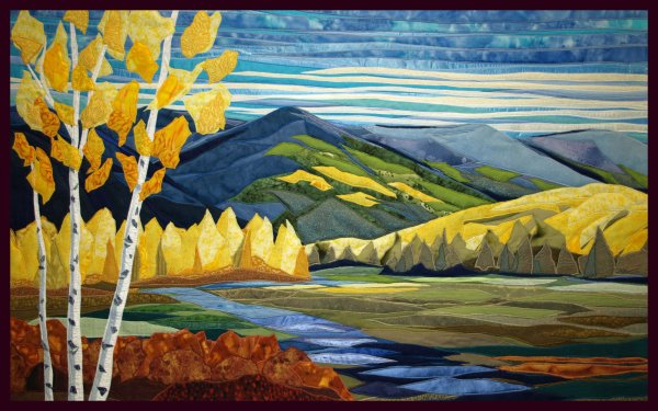 Пейзаж в лоскутной технике