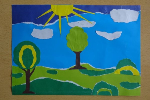 Аппликация на весеннюю тему