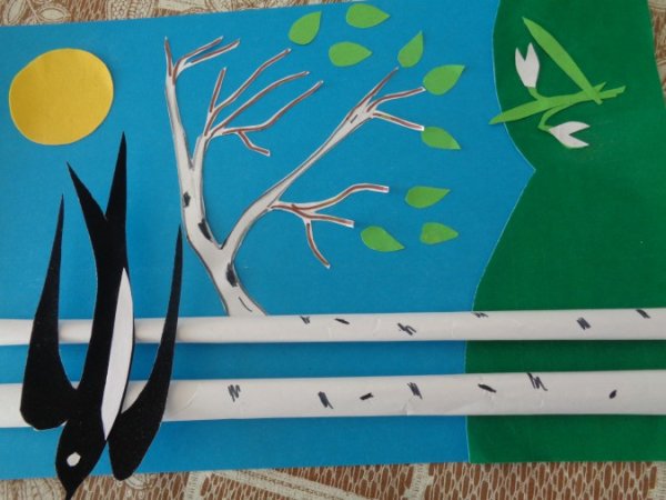 Весенняя аппликация для детей