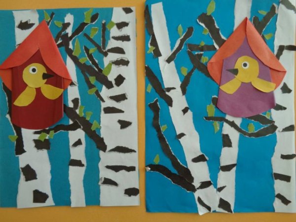 Аппликация на весеннюю тему