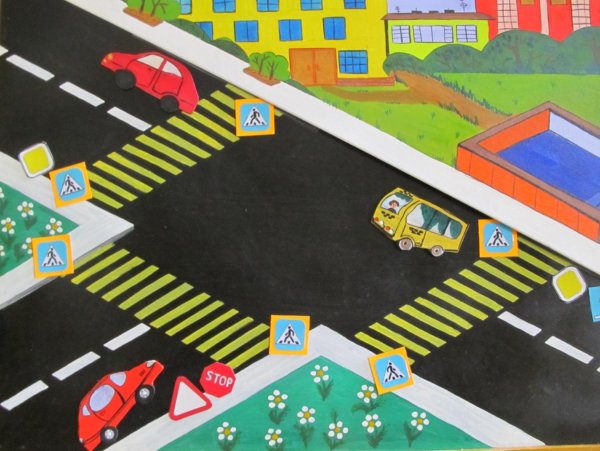 Макет перекрестка