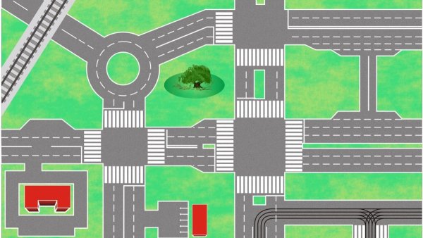 Макет перекрестка