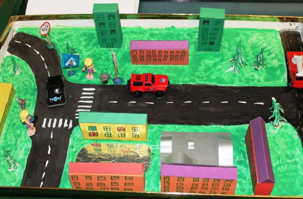 Макет перекрестка для школы