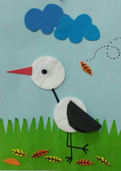 Аппликация птицы