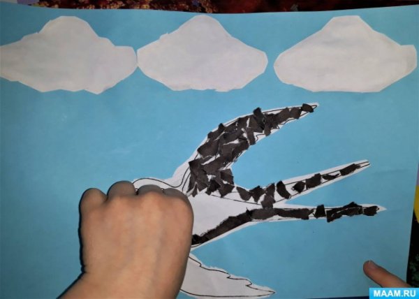 Аппликация перелетные птицы старшая группа