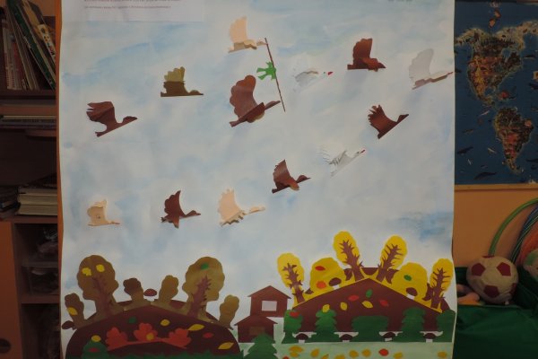 Аппликация птицы в подготовительной группе