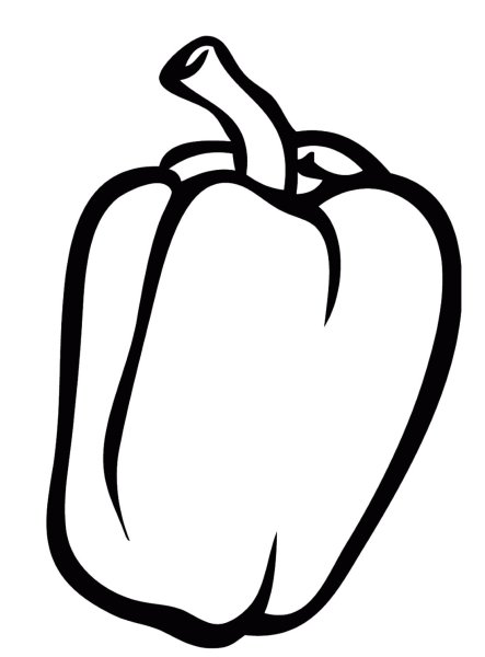 Раскраски овощи перец