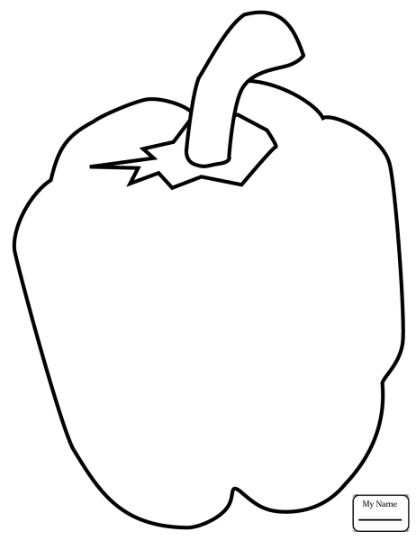 Контур перец для раскрашивания