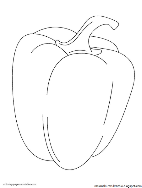 Контур перец для раскрашивания