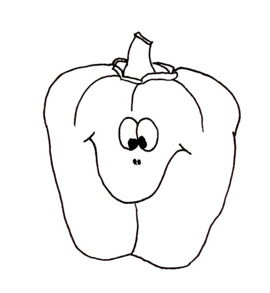Перец раскраска для детей