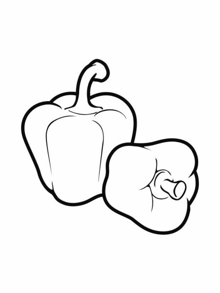 Раскраска перец болгарский