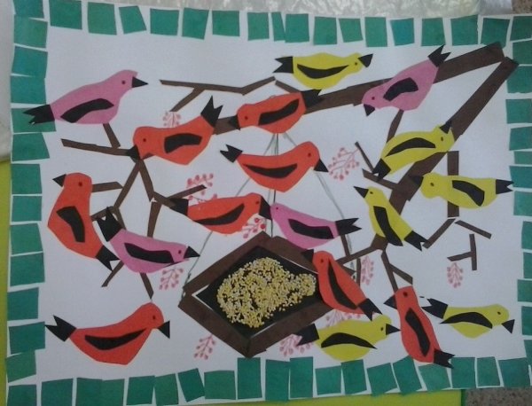 Аппликации на тему пернатые друзья