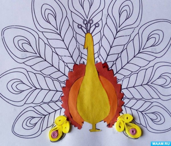 Аппликация Жар птица